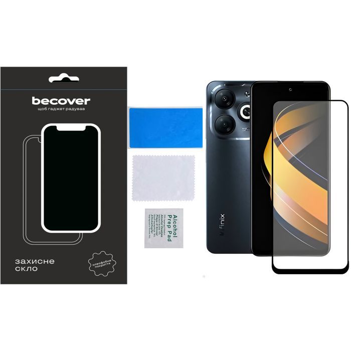 Стекло защитное BeCover Infinix Smart 8 (X6525) Black (710482) изображение 5