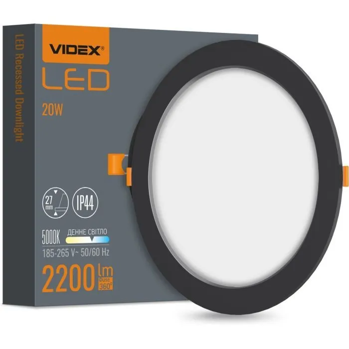 Світильник Videx 20W 5000K Black (VL-DLBR-205B) зображення 3