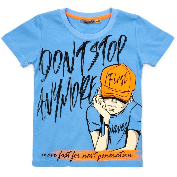 Футболка дитяча First kids DON’T STOP (1994-110B-blue)