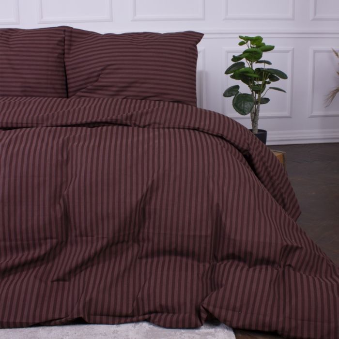 Наволочка MirSon Ranforce Elite 17-0617 Stripe Brown 70х70 см (2200008202125) изображение 4