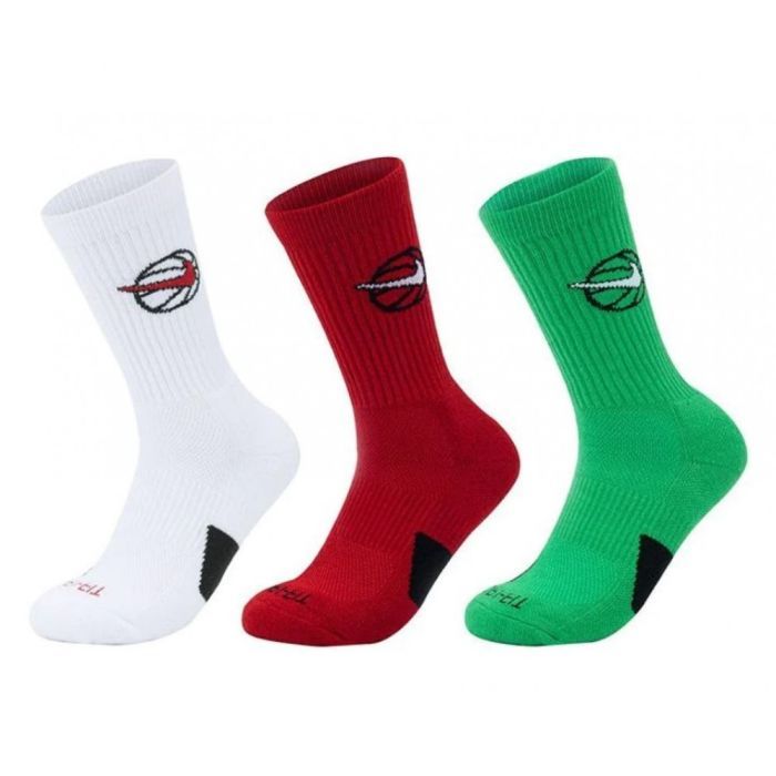 Носки Nike Crew Everyday Bball 3pr DA2123-909 38-42 3 пари Білий/Зелений/Червоний (195241052427)
