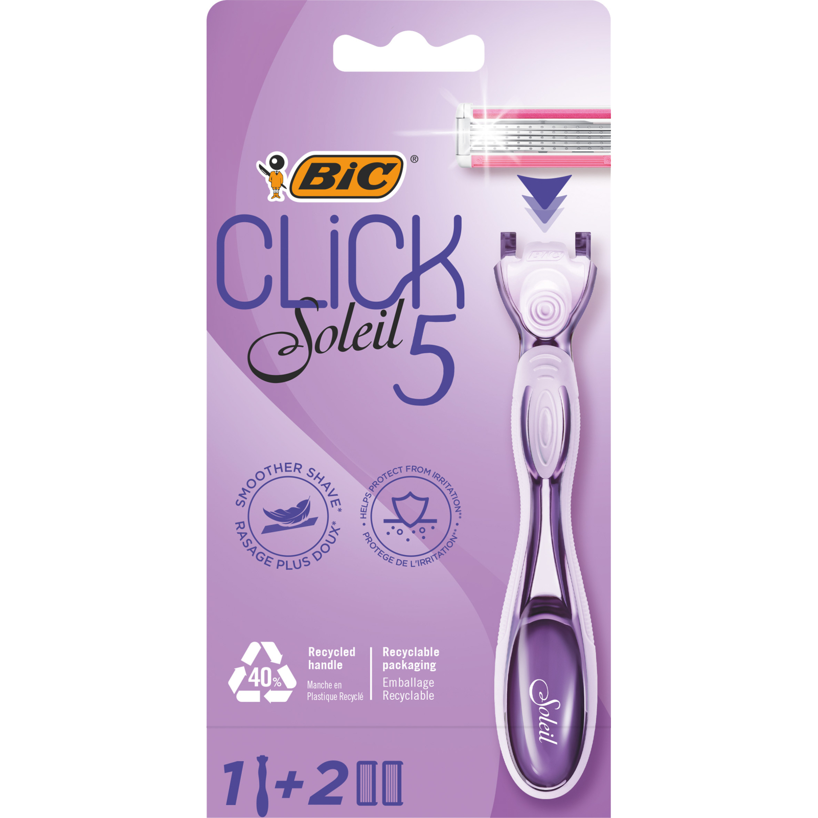 Бритва Bic Click Soleil 5 с 2 сменными картриджами (3086123680227)