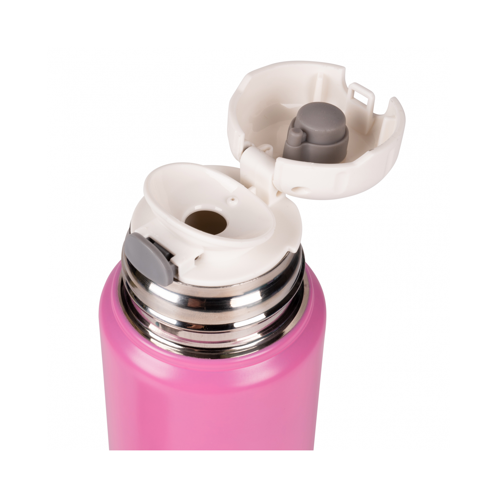 Поильник-непроливайка Yes Термос Fusion с чашкой, 420 мл, розовый (708208) изображение 3