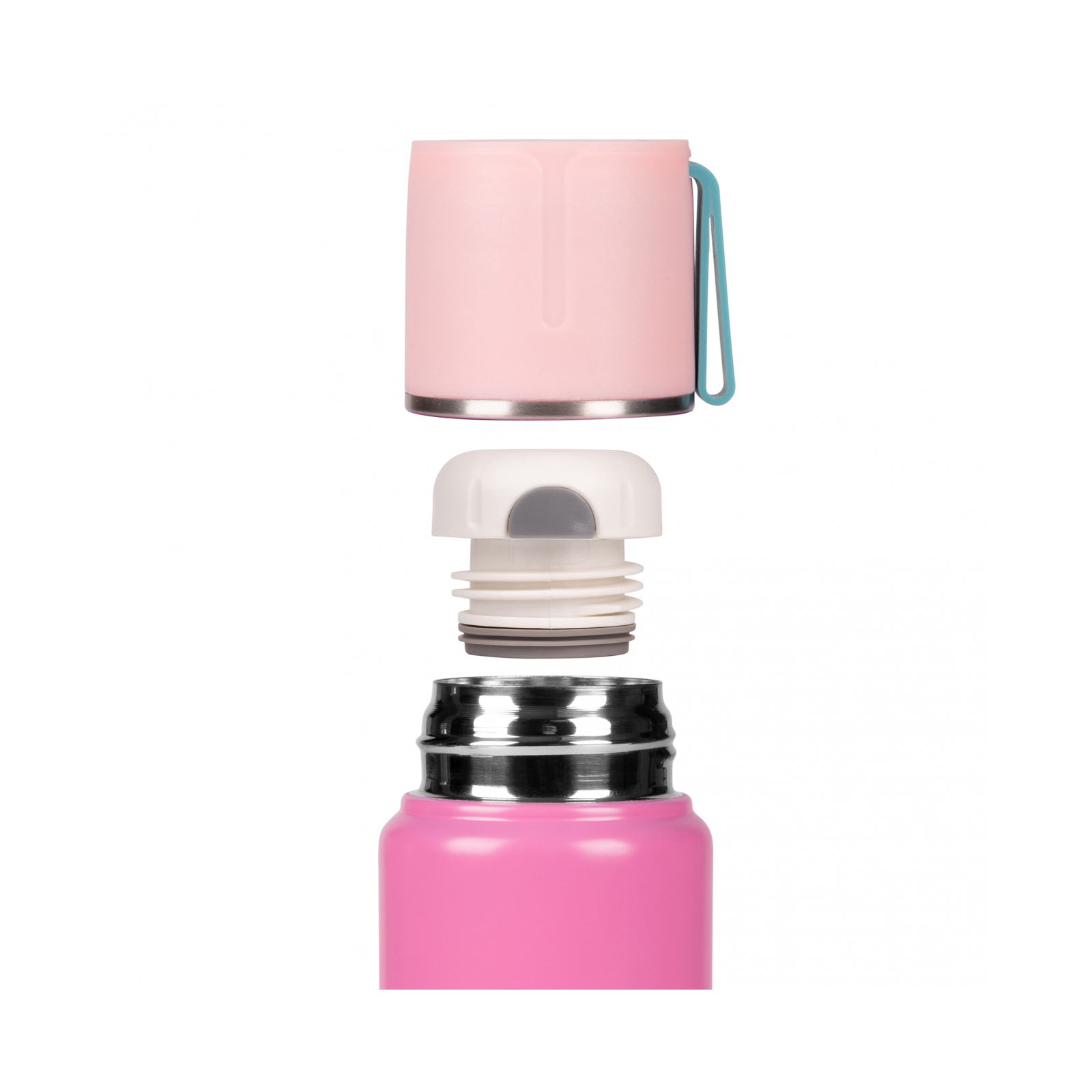 Поильник-непроливайка Yes Термос Fusion с чашкой, 420 мл, розовый (708208) изображение 5