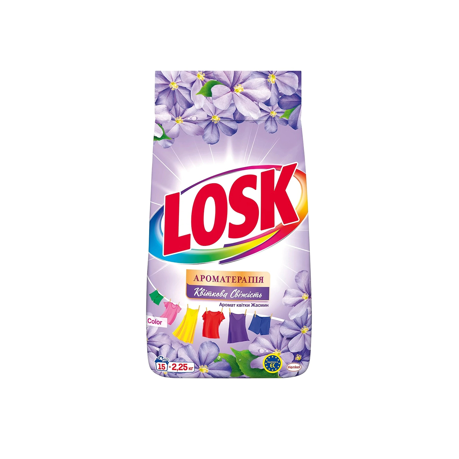 Стиральный порошок Losk Color Ароматерапия Эфирные масла и аромат цветка Жасмин 2.25 кг (9000101575392)