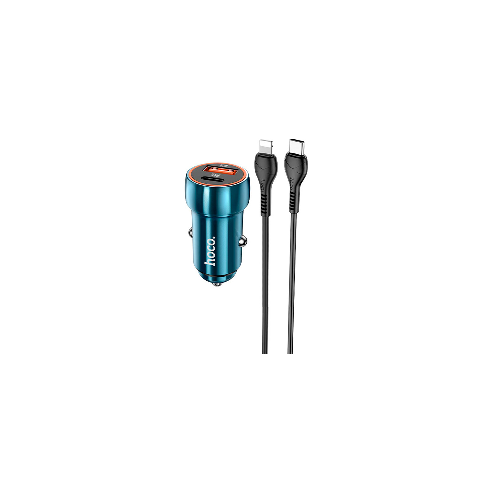 Зарядное устройство HOCO Z46A set (C to iP) USB-A/Type-C Sapphire Blue (6931474770363)