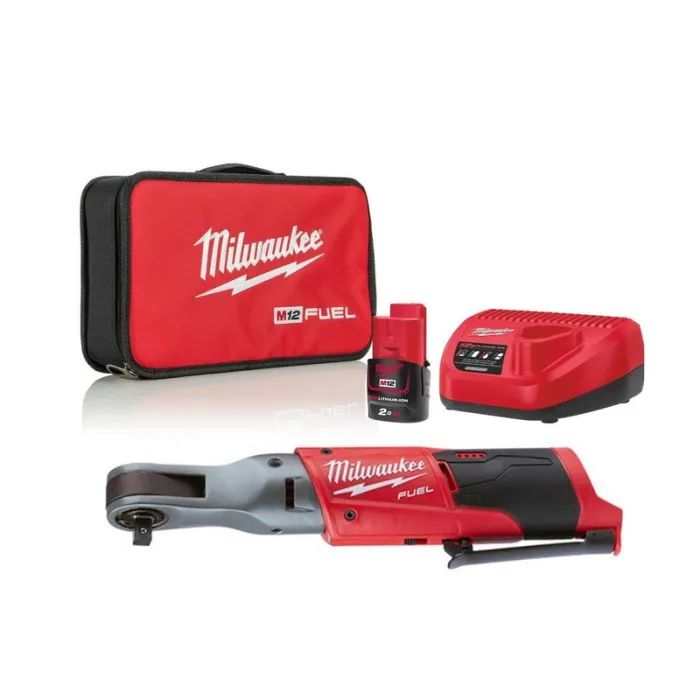 Гайковерт Milwaukee угловой 3/8" M12 FIR38-201B, 75Нм, 2Ah (4933459798)