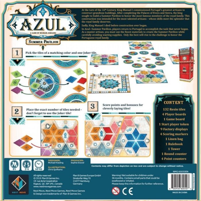 Настольная игра Plan B Games Азул. Летний дворец украинский (NMG60050UA) изображение 3