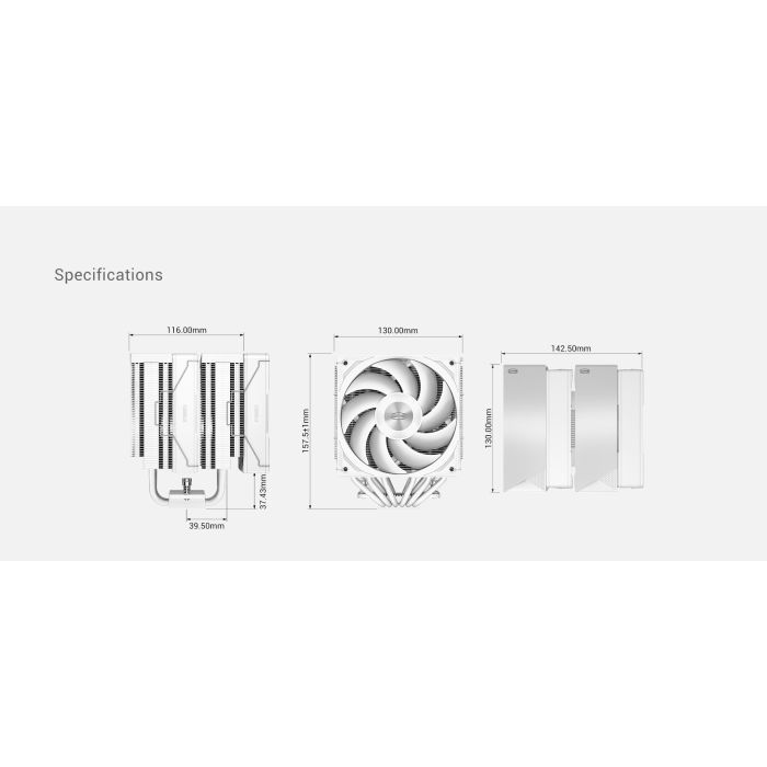 Кулер до процесора PcCooler RZ620 WH зображення 12