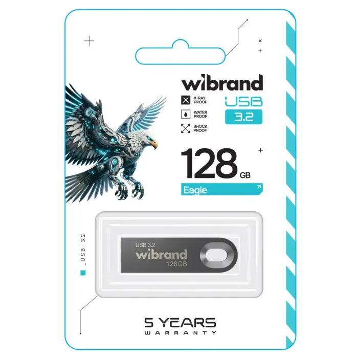 USB флеш накопитель Wibrand 64GB Eagle Grey USB 3.2 (WI3.2/EA64U10G) изображение 2