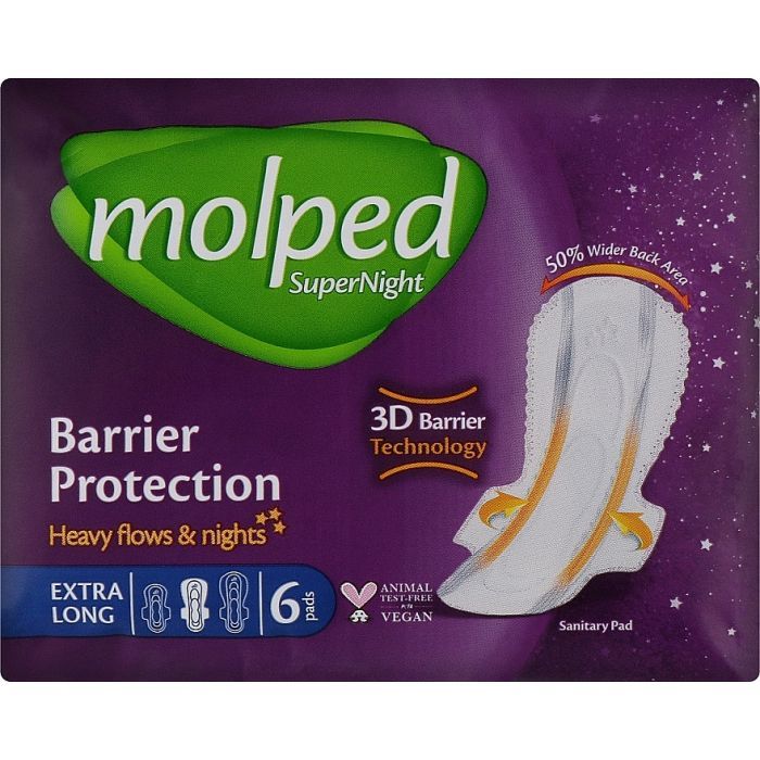 Гигиенические прокладки Molped SuperNight Extra Long 32 см 6 шт. (8690536806812)