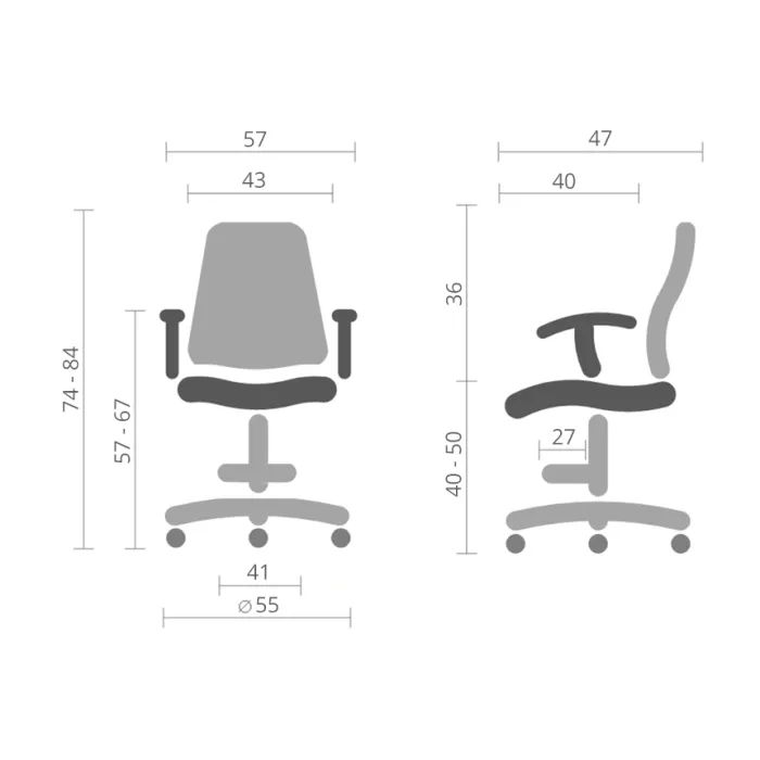 Дитяче крісло Аклас Баккі OT-E1009 Сірий (Сірий LS-1) (00130294) зображення 3