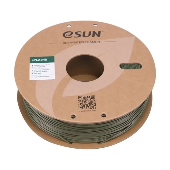 Пластик для 3D-принтера eSUN ePLA+HS, 1,75мм, 1кг, silver (EPLA+HS-P175S1) зображення 3