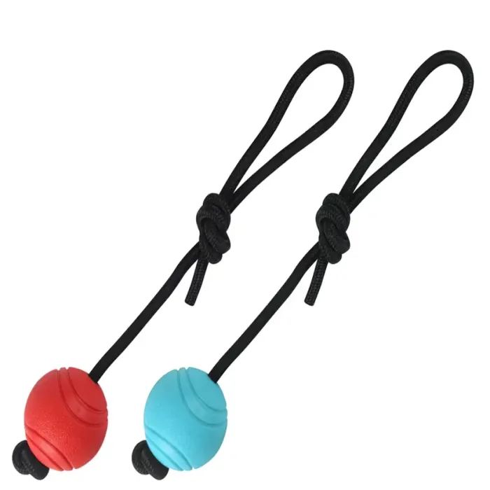 Іграшка для собак Nunbell М'яч на шнурку Середній 6 см (YM0170) зображення 2