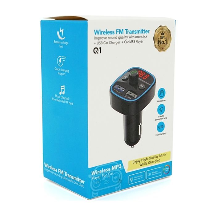 FM модулятор Voltronic Q1, 1.5A, FM, USB, TF (FM-Q1) зображення 4