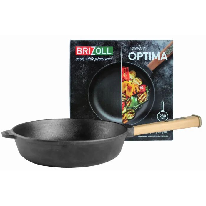 Сковорода Brizoll Optima чавунна з ручкою 240х40 мм (O2440-P) изображение 2