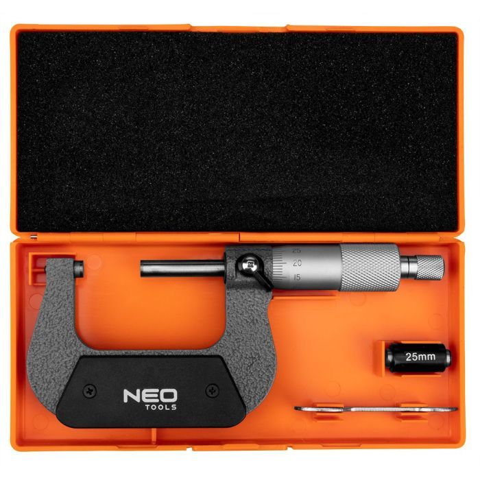 Мікрометр Neo Tools з верн'єром 25-50 мм, ±0.01 мм/м (75-021) зображення 3