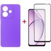 Чехол для мобильного телефона Dengos Oppo A3X Carbon + glass (Purple) (DG-KM-124)