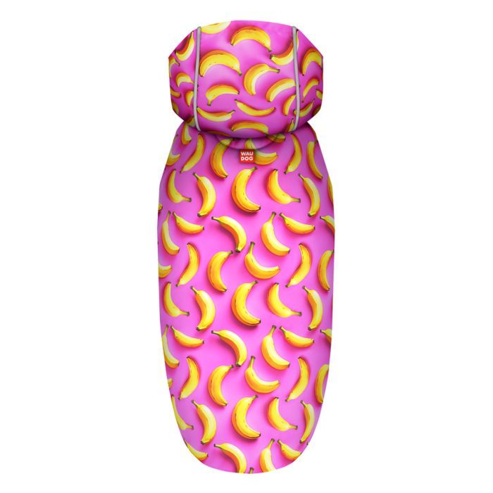 Дождевик для животных WAUDOG Clothes Накидка с капюшоном Бананы на розовом XXS (354-4055) изображение 3