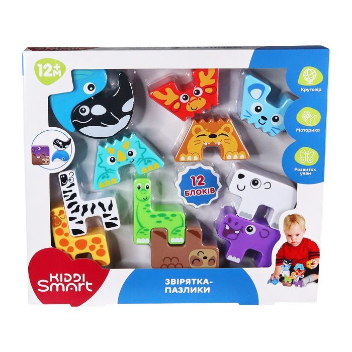 Развивающая игрушка Kiddi Smart Зверушки-пазлики (4562-KS) изображение 9
