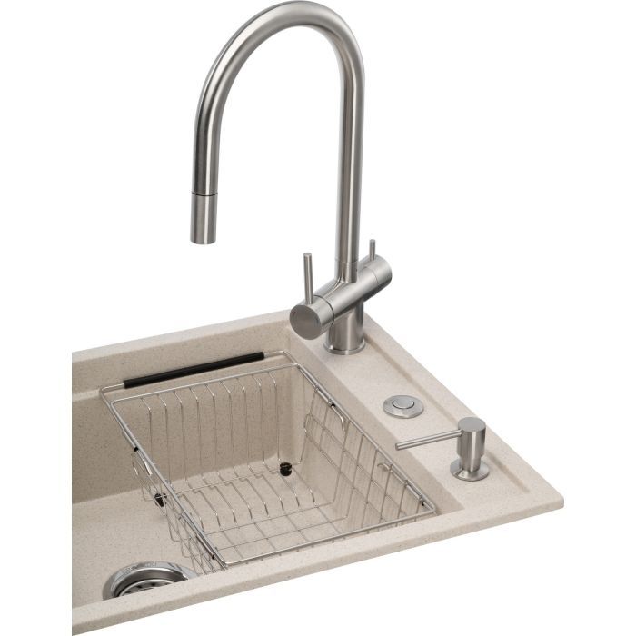 Мийка кухонна GRANADO Royal Estella terra (+ подрібнювач Algar 1000 + змішувач Ferrol inox + дозатор Redondo inox + ко (ksg0303) зображення 3