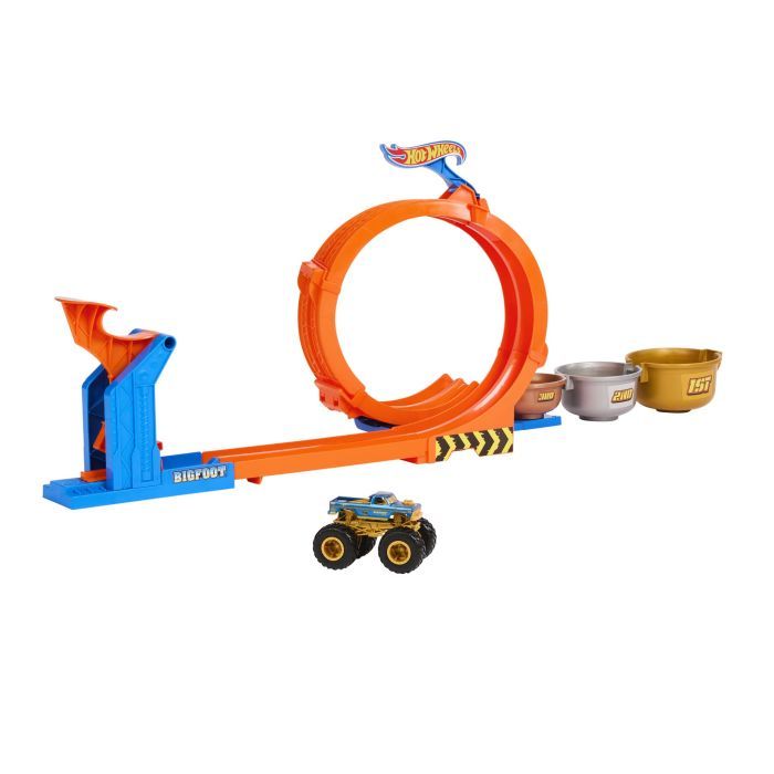 Автотрек Hot Wheels Monster Trucks Петли и трюки (JBX64)