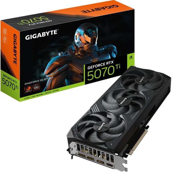 Видеокарта GIGABYTE GeForce RTX5070 Ti 16GB WINDFORCE OC SFF (GV-N507TWF3OC-16GD) изображение 10