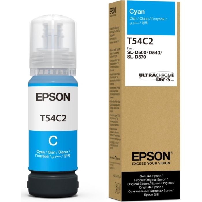 Контейнер с чернилами Epson T54C Cyan 70ml SURELAB SL-D500 (C13T54C220)