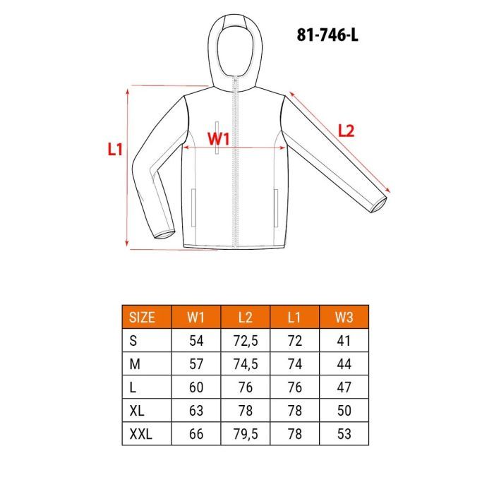 Куртка робоча Neo Tools Basic, XL(54), підвищеної видимості, полиэстер, 240 г/м2, пом (81-746-XL) зображення 3