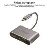 Переходник USB-C to HDMI/VGA mediahub-c2.grey Promate (mediahub-c2.grey) изображение 6