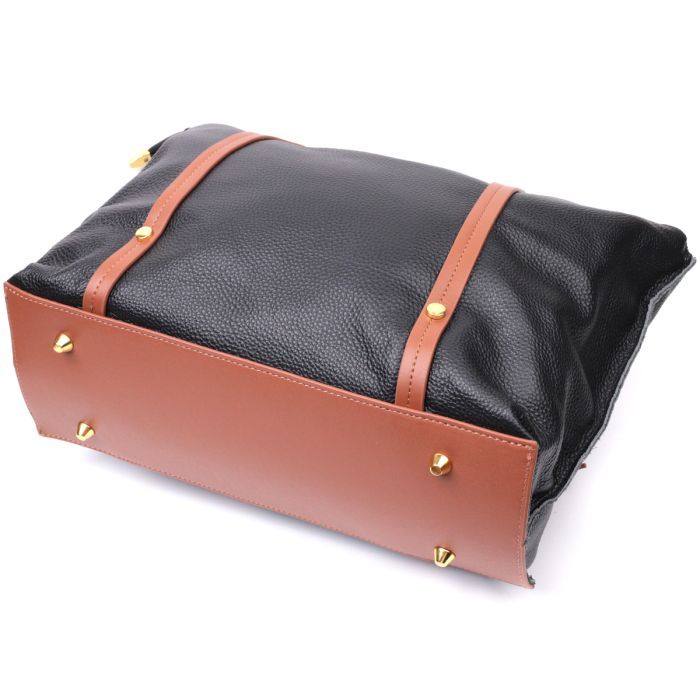 Сумка Vintage Из натуральной кожи Черная (22303) изображение 3