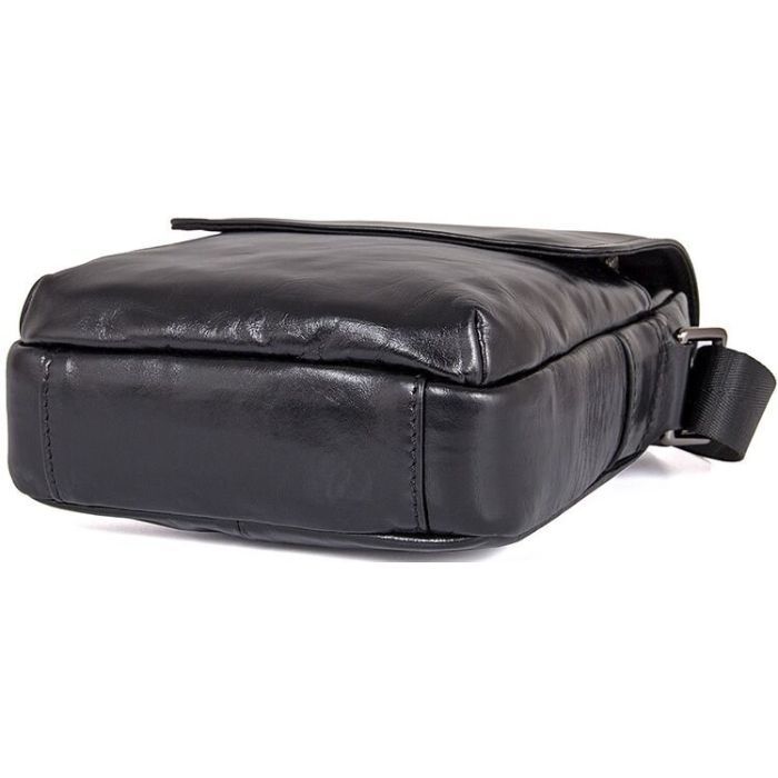 Сумка Vintage Кожаная Черная (14470) изображение 5