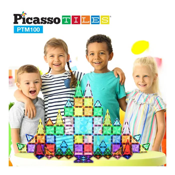 Конструктор Picasso магнітний Tiles Mini Diamond Series Set 100 деталей (817338022327) зображення 6