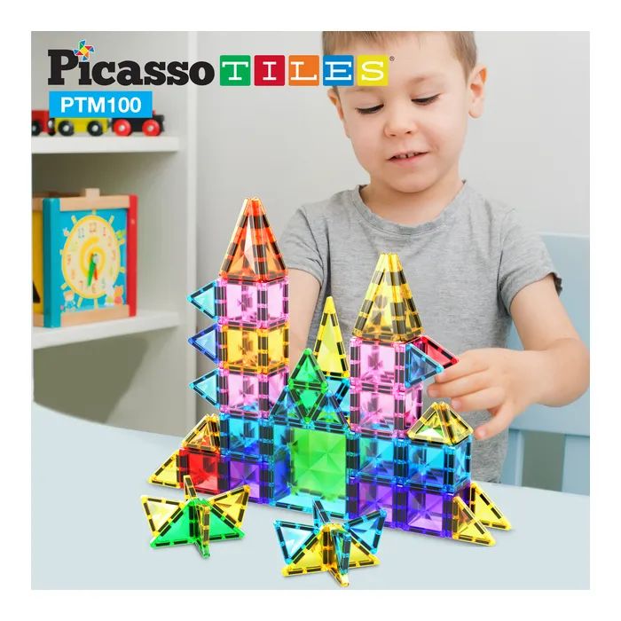 Конструктор Picasso магнітний Tiles Mini Diamond Series Set 100 деталей (817338022327) зображення 7
