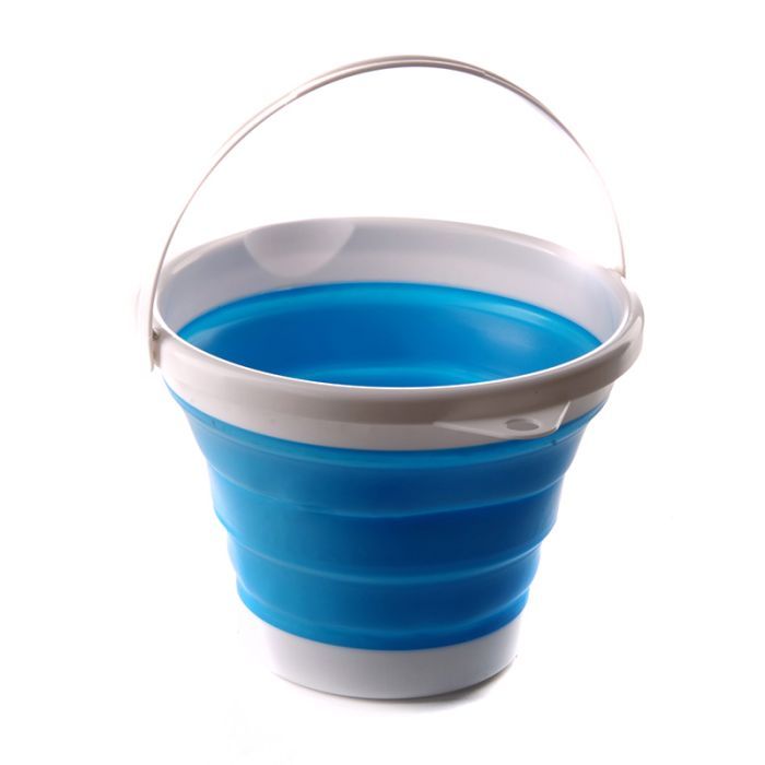 Відро складне СИЛА силіконове 10 л blue (961004)