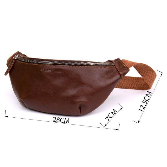 Сумка Grande Pelle Поясная Рыжая (11315) изображение 3