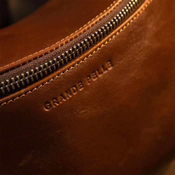 Сумка Grande Pelle Поясная Рыжая (11315) изображение 4