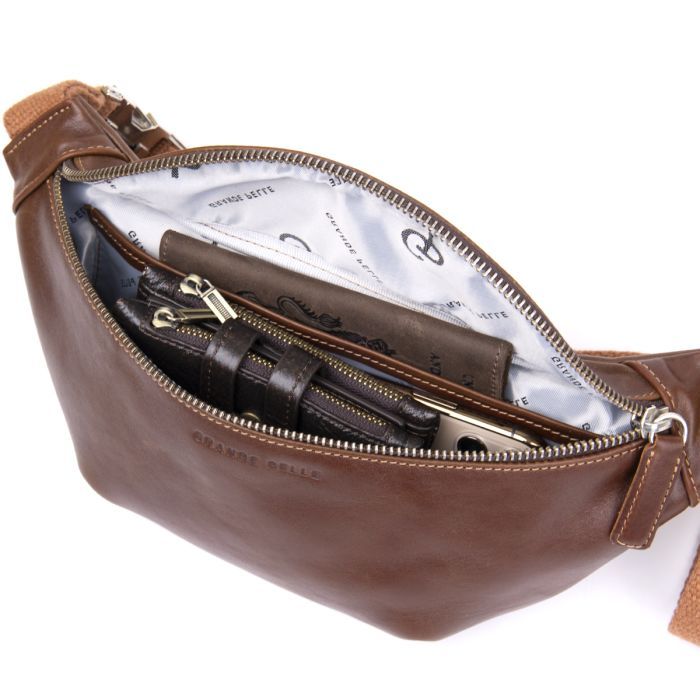 Сумка Grande Pelle Поясная Рыжая (11315) изображение 7