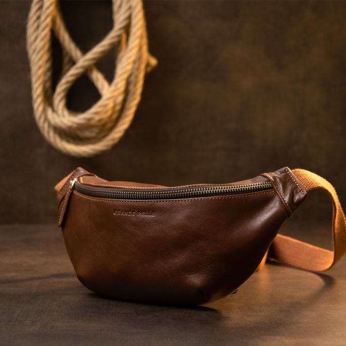 Сумка Grande Pelle Поясная Рыжая (11315) изображение 8