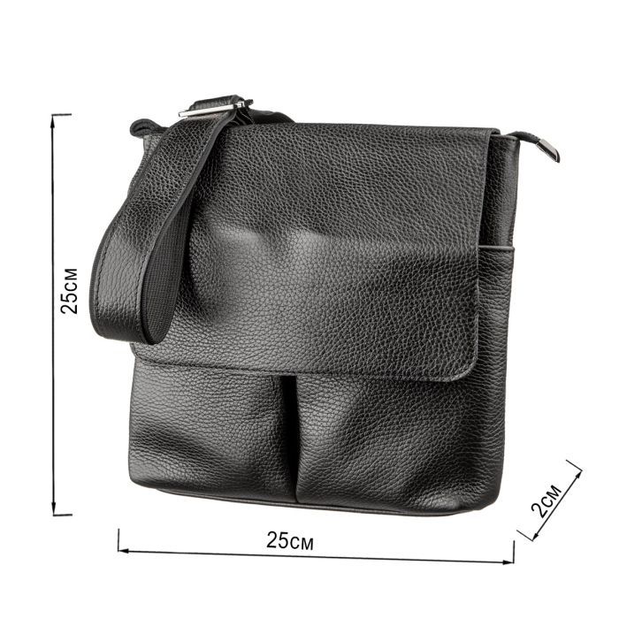 Сумка Shvigel З натуральної шкіри Чорна (11157) зображення 3