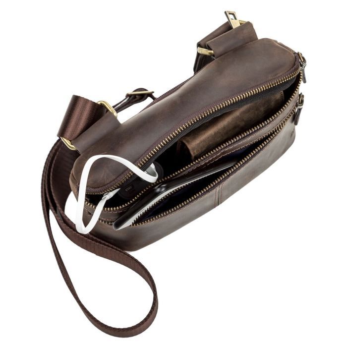 Сумка Shvigel Кожаная Коричневая (11094) изображение 6