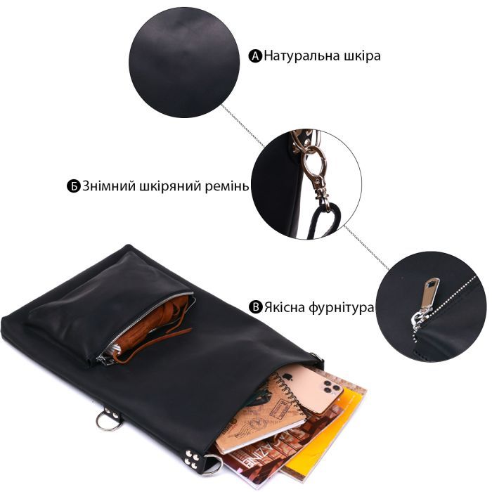 Сумка Shvigel Винтажная Черная (16338) изображение 4