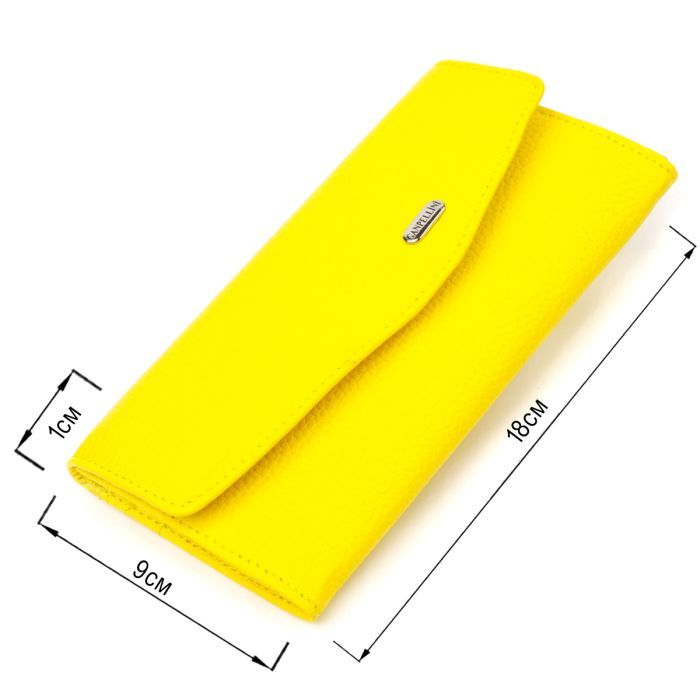 Портмоне Canpellini Из натуральной кожи флотар Желтое (21697) изображение 3