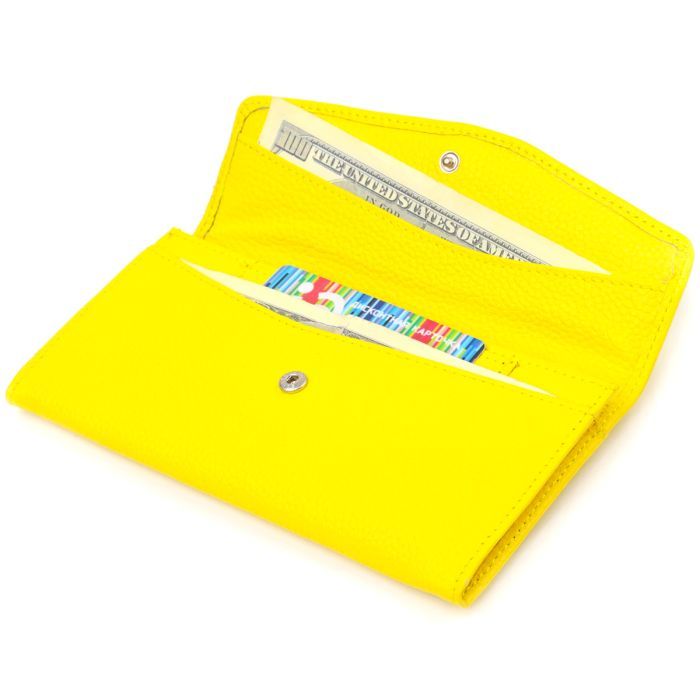 Портмоне Canpellini Из натуральной кожи флотар Желтое (21697) изображение 5