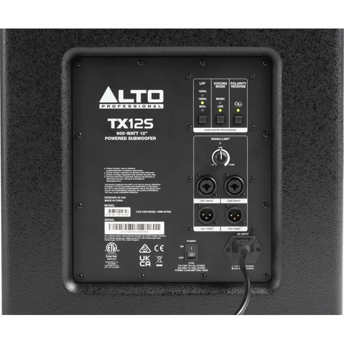 Студійний сабвуфер Alto Professional TX12S зображення 4