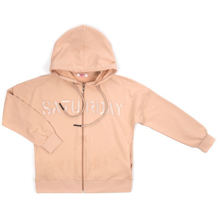 Кофта дитяча Monili на блискавці з капюшоном (4033-146G-beige)