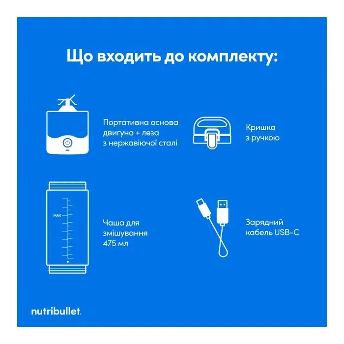 Блендер NUTRIBULLET NBP003LBL зображення 8