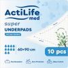 Пеленки для младенцев ActiLife Med Super 60 х 90, 10 шт (4820174981433)