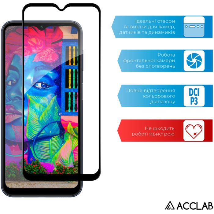 Стекло защитное ACCLAB Full Glue Samsung M14 Black (1283126579882) изображение 5