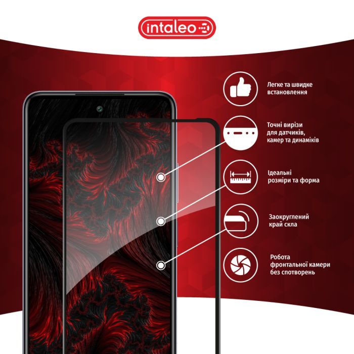 Стекло защитное Intaleo Full Glue Infinix Smart 8 Black (1283126589621) изображение 3